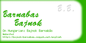 barnabas bajnok business card